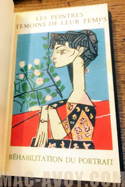 page du Catalogue du musée Galliera pour l'exposition de 1956 peintres témoins de leur temps : tableau de Picasso